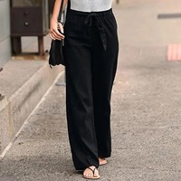Effortlessly blend style and comfort with our Cotton Linen Wide Leg Soft Pants 6